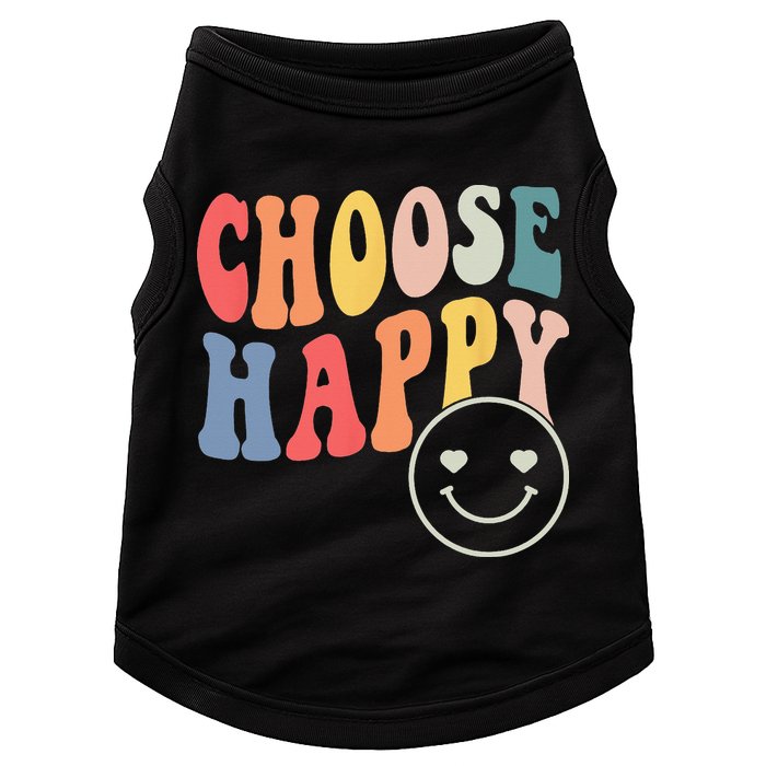 Groovy Choose Happy Motivational Inspirational Positive Tee Doggie Tank