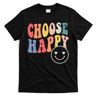 Groovy Choose Happy Motivational Inspirational Positive Tee T-Shirt