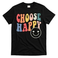 Groovy Choose Happy Motivational Inspirational Positive Tee T-Shirt