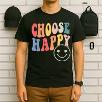 Groovy Choose Happy Motivational Inspirational Positive Tee T-Shirt
