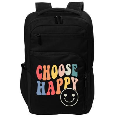Groovy Choose Happy Motivational Inspirational Positive Tee Impact Tech Backpack