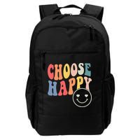 Groovy Choose Happy Motivational Inspirational Positive Tee Backpack