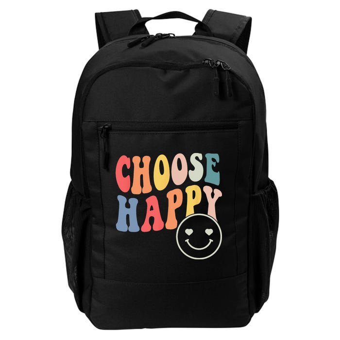 Groovy Choose Happy Motivational Inspirational Positive Tee Backpack