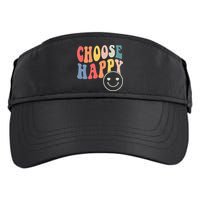 Groovy Choose Happy Motivational Inspirational Positive Tee Adult Drive Performance Visor