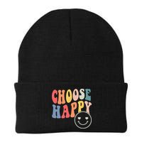 Groovy Choose Happy Motivational Inspirational Positive Tee Beanie