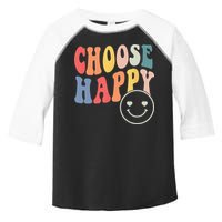Groovy Choose Happy Motivational Inspirational Positive Tee Toddler Fine Jersey T-Shirt