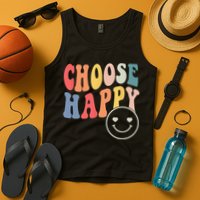 Groovy Choose Happy Motivational Inspirational Positive Tee Tank Top