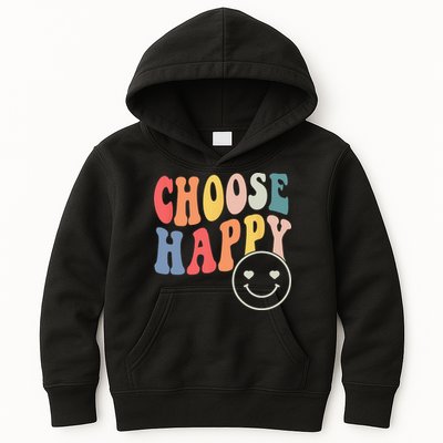 Groovy Choose Happy Motivational Inspirational Positive Tee Kids Hoodie