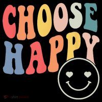 Groovy Choose Happy Motivational Inspirational Positive Tee Zip Tote Bag