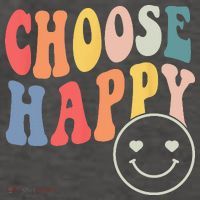 Groovy Choose Happy Motivational Inspirational Positive Tee Vector Backpack