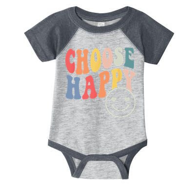 Groovy Choose Happy Motivational Inspirational Positive Tee Infant Baby Jersey Bodysuit