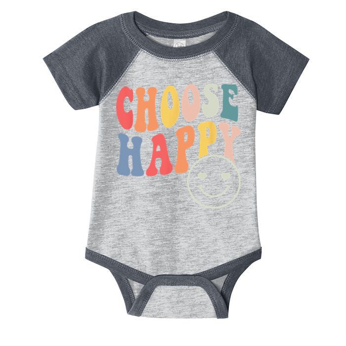 Groovy Choose Happy Motivational Inspirational Positive Tee Infant Baby Jersey Bodysuit