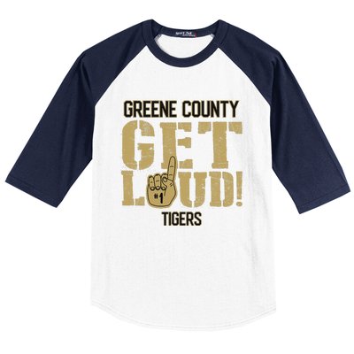 Greene County High School Get Loud Tigers Baseball Sleeve Shirt