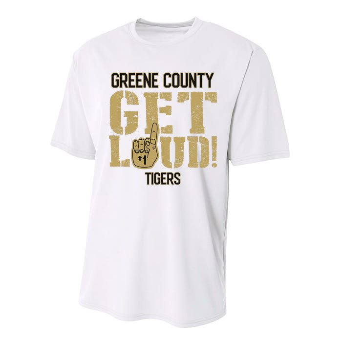 Greene County High School Get Loud Tigers Performance Sprint T-Shirt