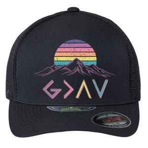 God Christian Is Greater Than The Highs And Lows Costume Flexfit Unipanel Trucker Cap