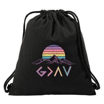 God Christian Is Greater Than The Highs And Lows Costume Drawstring Bag