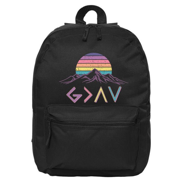 God Christian Is Greater Than The Highs And Lows Costume 16 in Basic Backpack