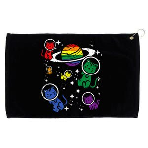 Gay Cats In Space Rainbow Pride Month Lgbtq Ally Grommeted Golf Towel