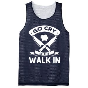 Go Cry In The Walk In Funny Kitchen Chef Mesh Reversible Basketball Jersey Tank