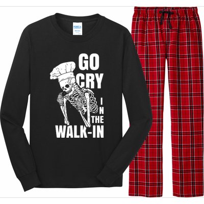 Go Cry In The Walkin Restaurant Kitchen Chef Work Joke Long Sleeve Pajama Set