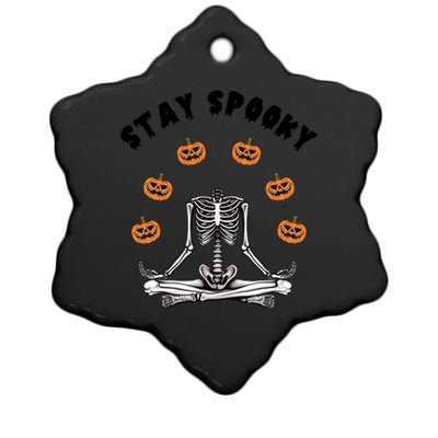 Ghos Creep It Real Cute Pumpkin Gift Stay Spooky Gift Ceramic Star Ornament