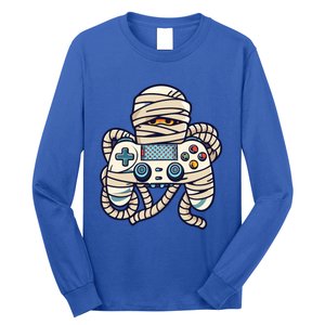 Game Controller In Mummy Costume Halloween Gaming Gift Long Sleeve Shirt