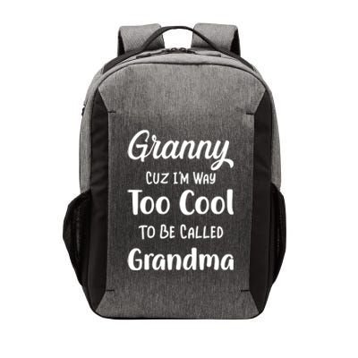 Granny Cuz I'm Too Cool To Be Called Grandma Mothers Day Funny Gift Vector Backpack