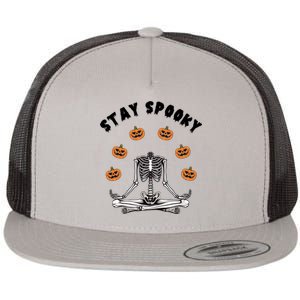 Ghos Creep It Real Cute Pumpkin Meaningful Gift Stay Spooky Cute Gift Flat Bill Trucker Hat