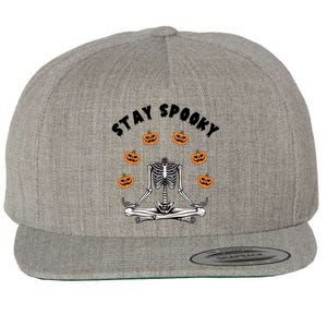 Ghos Creep It Real Cute Pumpkin Meaningful Gift Stay Spooky Cute Gift Wool Snapback Cap