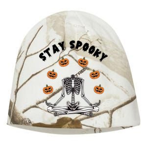 Ghos Creep It Real Cute Pumpkin Meaningful Gift Stay Spooky Cute Gift Kati - Camo Knit Beanie