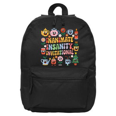 Groovy Creator Ink Inanimate Insanity Black And White Women 16 in Basic Backpack