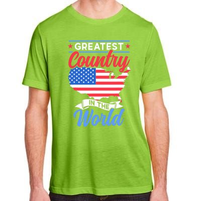 Greatest Country In The World Us Usa American America Us Usa Adult ChromaSoft Performance T-Shirt