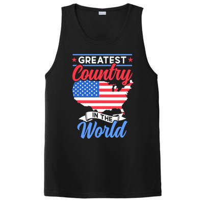 Greatest Country In The World Us Usa American America Us Usa PosiCharge Competitor Tank