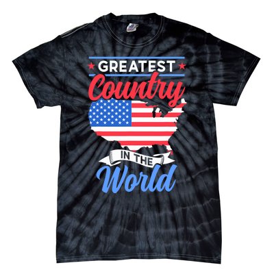 Greatest Country In The World Us Usa American America Us Usa Tie-Dye T-Shirt