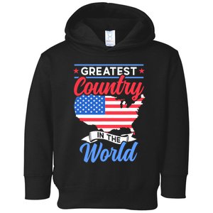 Greatest Country In The World Us Usa American America Us Usa Toddler Hoodie