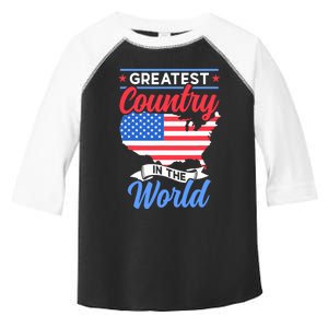 Greatest Country In The World Us Usa American America Us Usa Toddler Fine Jersey T-Shirt