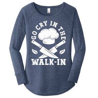 Go Cry In The Walk In Culinary Art Cooking Chef Meaningful Gift Women's Perfect Tri Tunic Long Sleeve Shirt