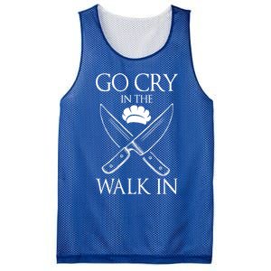 Go Cry In The Walk In Funny Chef Gift Mesh Reversible Basketball Jersey Tank