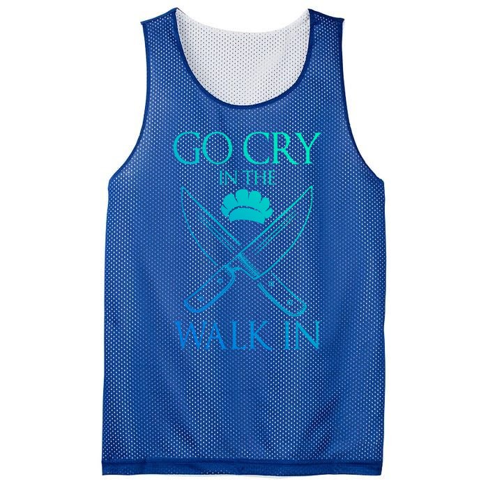 Go Cry In The Walk In Funny Chef Gift Mesh Reversible Basketball Jersey Tank