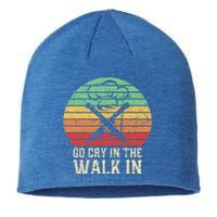 Go Cry In The Walk In Funny Retro Chef Meaningful Gift Sustainable Beanie