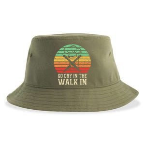 Go Cry In The Walk In Funny Retro Chef Meaningful Gift Sustainable Bucket Hat