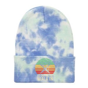 Go Cry In The Walk In Funny Retro Chef Meaningful Gift Tie Dye 12in Knit Beanie