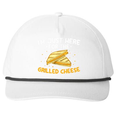 Grilled Cheese IM Just Here For The Grilled Cheese Snapback Five-Panel Rope Hat