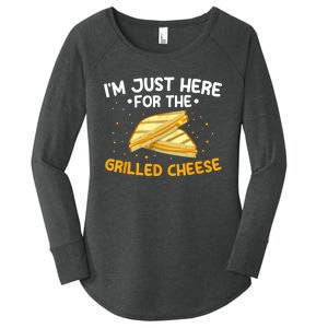 Grilled Cheese IM Just Here For The Grilled Cheese Women's Perfect Tri Tunic Long Sleeve Shirt