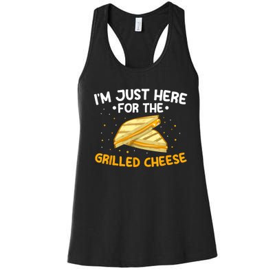 Grilled Cheese IM Just Here For The Grilled Cheese Women's Racerback Tank