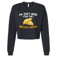 Grilled Cheese IM Just Here For The Grilled Cheese Cropped Pullover Crew