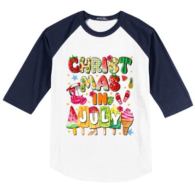 Groovy Christmas In July Summer Hawaii Baseball Sleeve Shirt