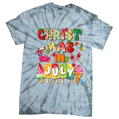 Groovy Christmas In July Summer Hawaii Tie-Dye T-Shirt