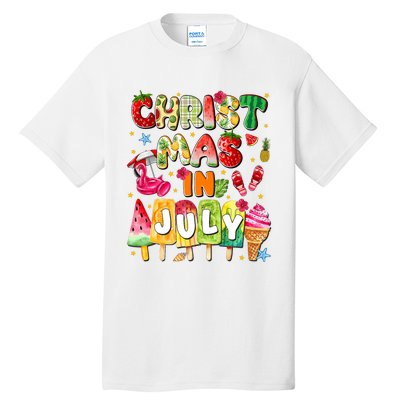 Groovy Christmas In July Summer Hawaii Tall T-Shirt