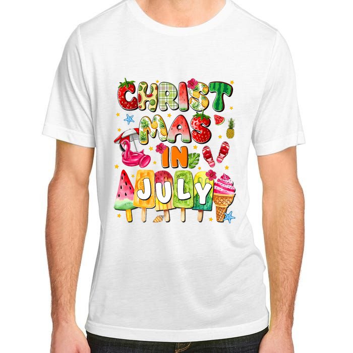 Groovy Christmas In July Summer Hawaii Adult ChromaSoft Performance T-Shirt